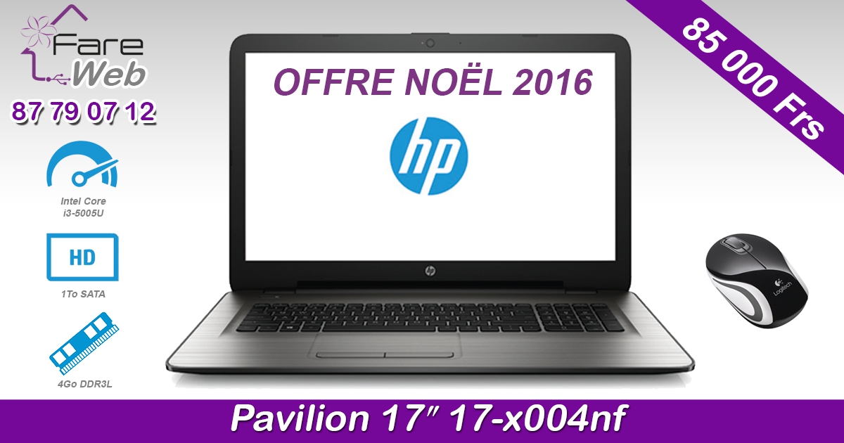 HP Notebook Pavilion 17&quot; 17-x004nf