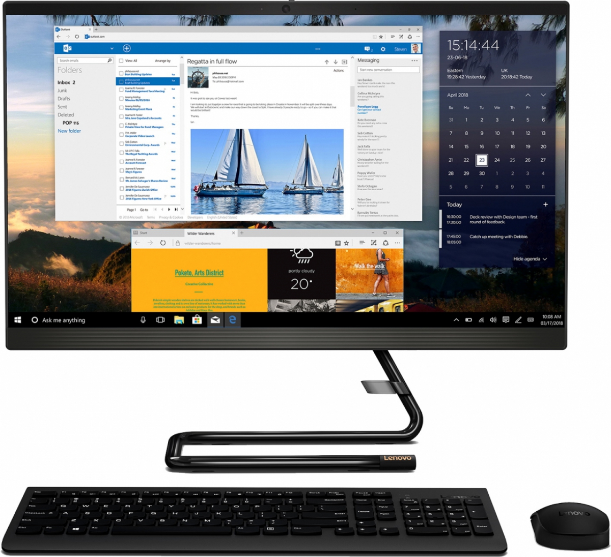 Pc bureau Lenovo tout en un IDEACENTRE A340-24IWL AIO