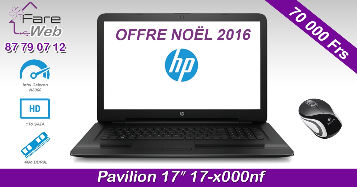 HP Notebook Pavilion 17&quot; 17-x000nf